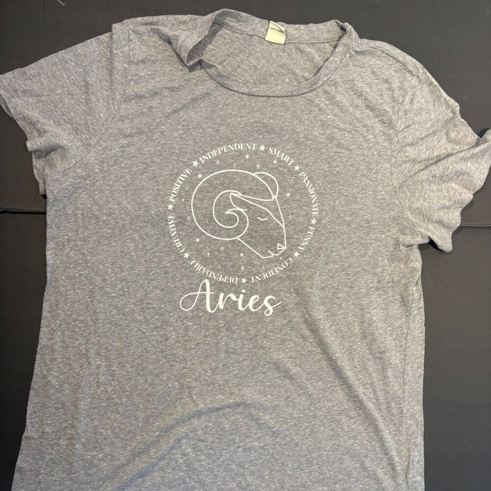 Aries Ram Astrology T-Shirt - Life Elsewhere– Girls XL, Soft & Fun